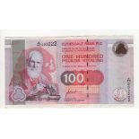 Scotland, Clydesdale Bank 100 Pounds dated 2nd October 1996, signed Fred Goodwin, serial A/AG 003222
