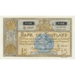 Scotland, Bank of Scotland 5 Pounds dated 20th May 1960, signed Lord Bilsland and William Watson,