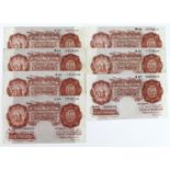 Catterns 10 Shillings (7) issued 1930, including 2 x LAST SERIES notes, serial K67 170824 & K67