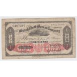 British North Borneo 1 Dollar dated 1st January 1936, Mount Kinabalu top centre, serial G497297 (TBB