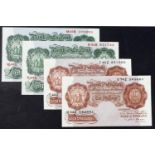 Beale (4), 10 Shillings (2) issued 1950, serial U74Z 545661 & T48Z 231565 (B266), 1 Pound (2) issued