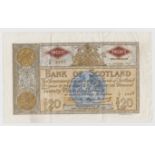 Scotland, Bank of Scotland 20 Pounds dated 13th September 1960, signed Bilsland & Watson, serial 2/E