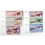 Bosnia-Herzegovina (7) a group of SPECIMEN notes comprising 50 Convertible Maraka, 20 Convertible