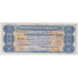 Thomas Cook early circular note for 10 Pounds dated 28th October 1918, light dirt on reverse,