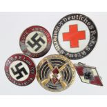German Lapel badges 5x different