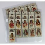 Allen & Ginter (U.S.A.) 1888, Celebrated American Indian Chiefs, part set 46/50, poor condition