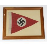 German framed NSDAP party pennant .