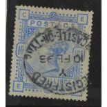GB - 1883 10s stamp, SG.183 well-centred with Newcastle-upon-Tyne neat registered postmark, cat £