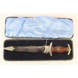 German 3rd Reich N.S.K.K. Dagger. Transitional Period Blade Eickhorn-RZM. The box lid has broken