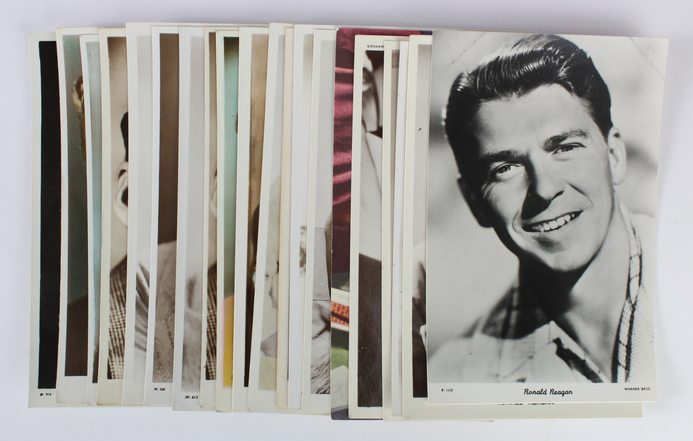 Film Stars, male, James Dean, Ronald Reagan, Errol Flynn, Bob Hope, etc, small selection (approx