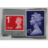 GB - postal forgery 2017 £5 used on piece, unissued self-adhesive format.