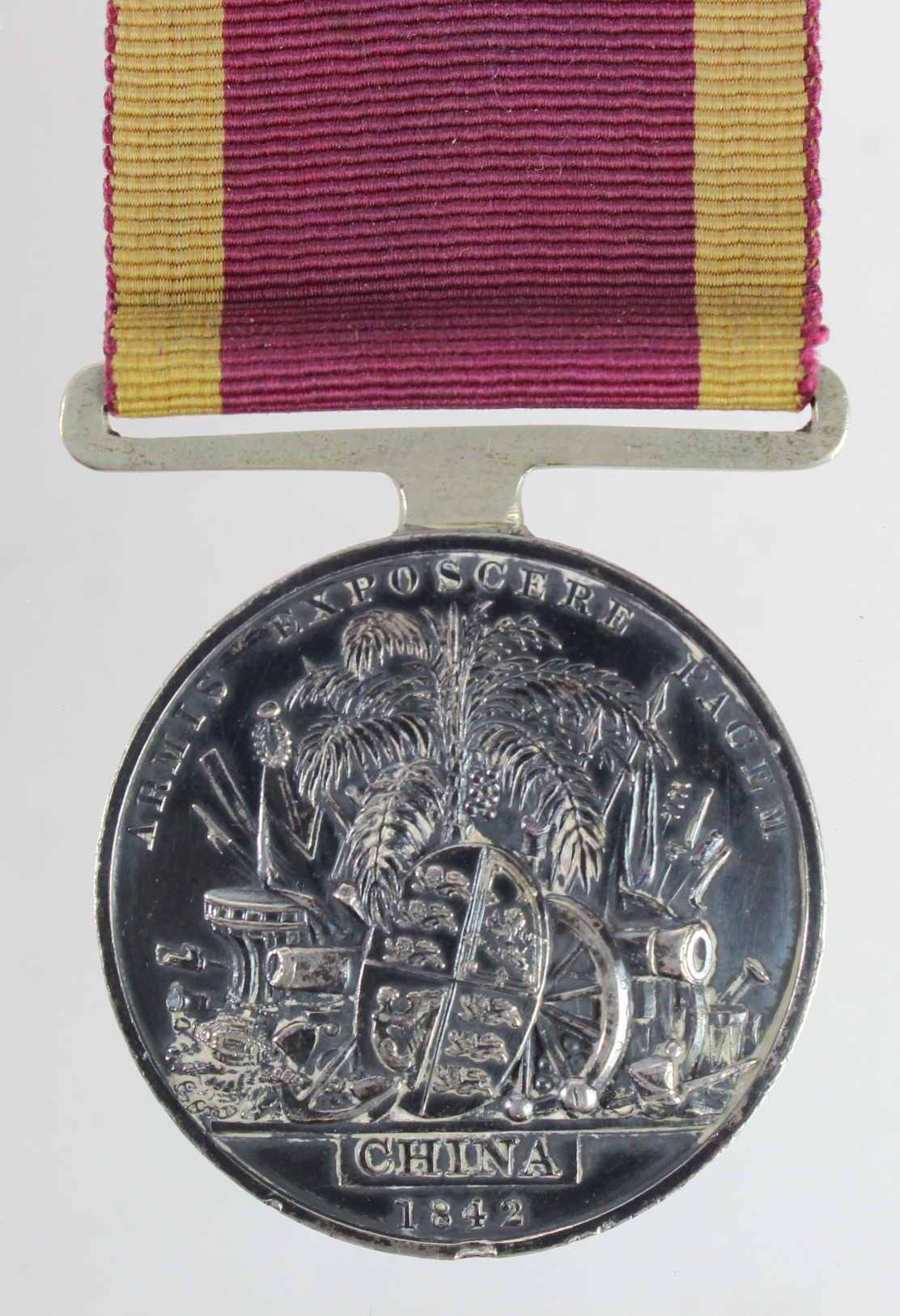 China War Medal 1842, First Opium War, impressed (William Deale HMS Alligator). - Image 2 of 2