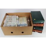 Crate + 4 modern albums containing large assortment of sets, part sets & odds, in modern and vintage