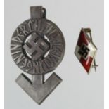 German Hitler Youth Proficiency badge No,44551 and HJ Diamond badge