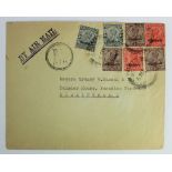 Bahrain Indian 1930s commercial air cover, small 4mm tear at base.
