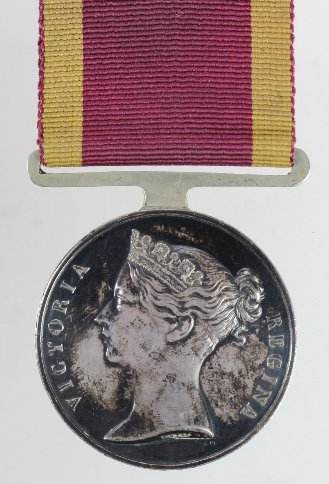 China War Medal 1842, First Opium War, impressed (William Deale HMS Alligator).