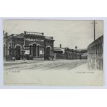 Railway station postcard. Plaistow, London Underground Exterior, published Edmund Dusdau Plaistow.