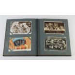 Album housing original collection, dogs, cats, children, topographical, etc (approx 74 cards)