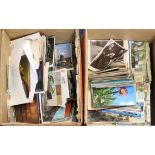 Large original estate selection of very mixed old and post-war postcards, inc GB & Foreign, RP's,