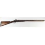 Double barrelled percussion 12 bore sporting shotgun, made by Pryce & Redman of Aston Street,