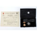 Order of St John Serving Sisters breast badge (1st type) female ribbon, in original fitted case.
