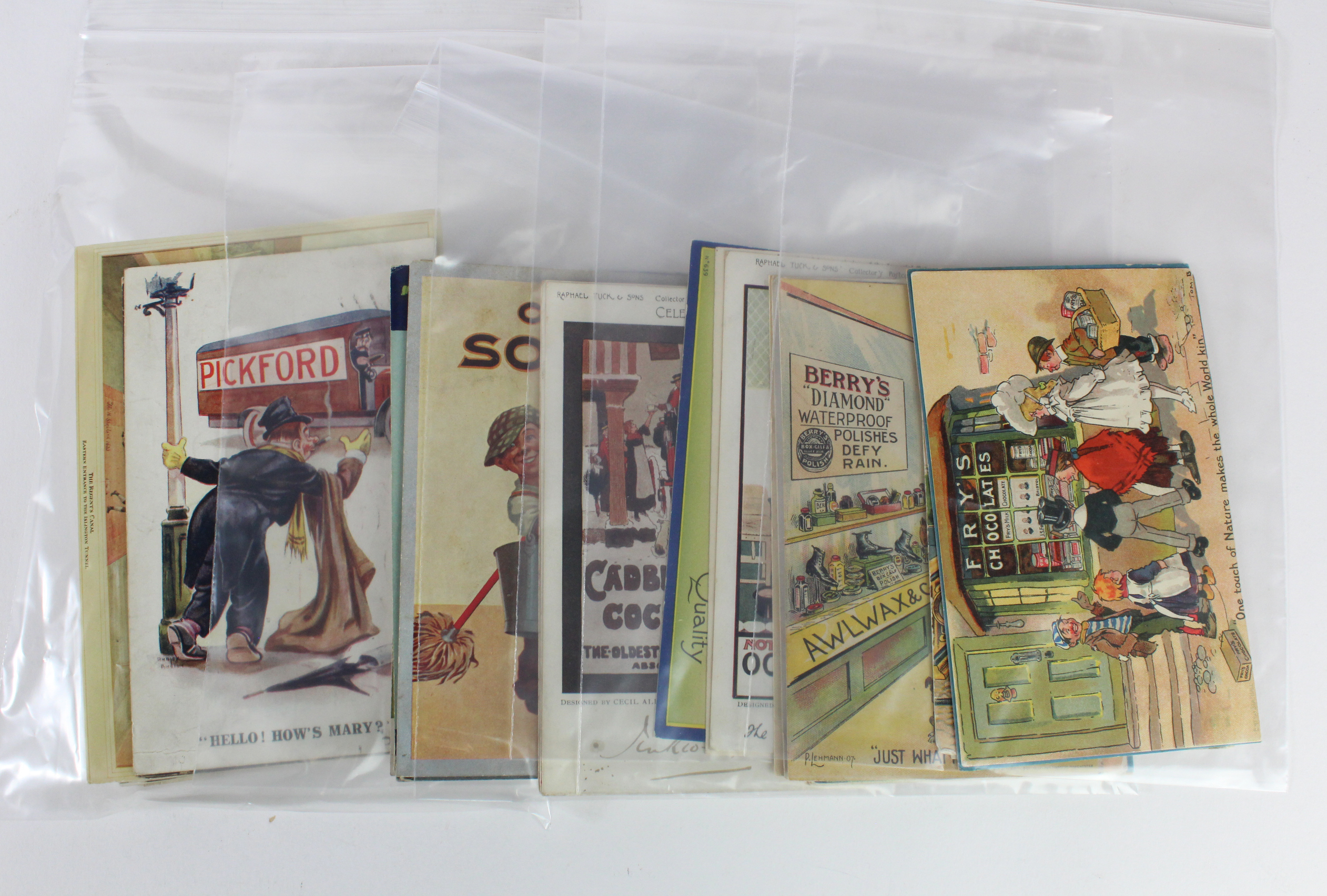 Advertising postcards nice selection of cards inc Fry's, Pickfords (slight duplication noted),