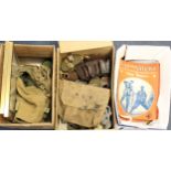 Military equipment, various era's, including webbing, ammo pouches, several water bottles, plus a