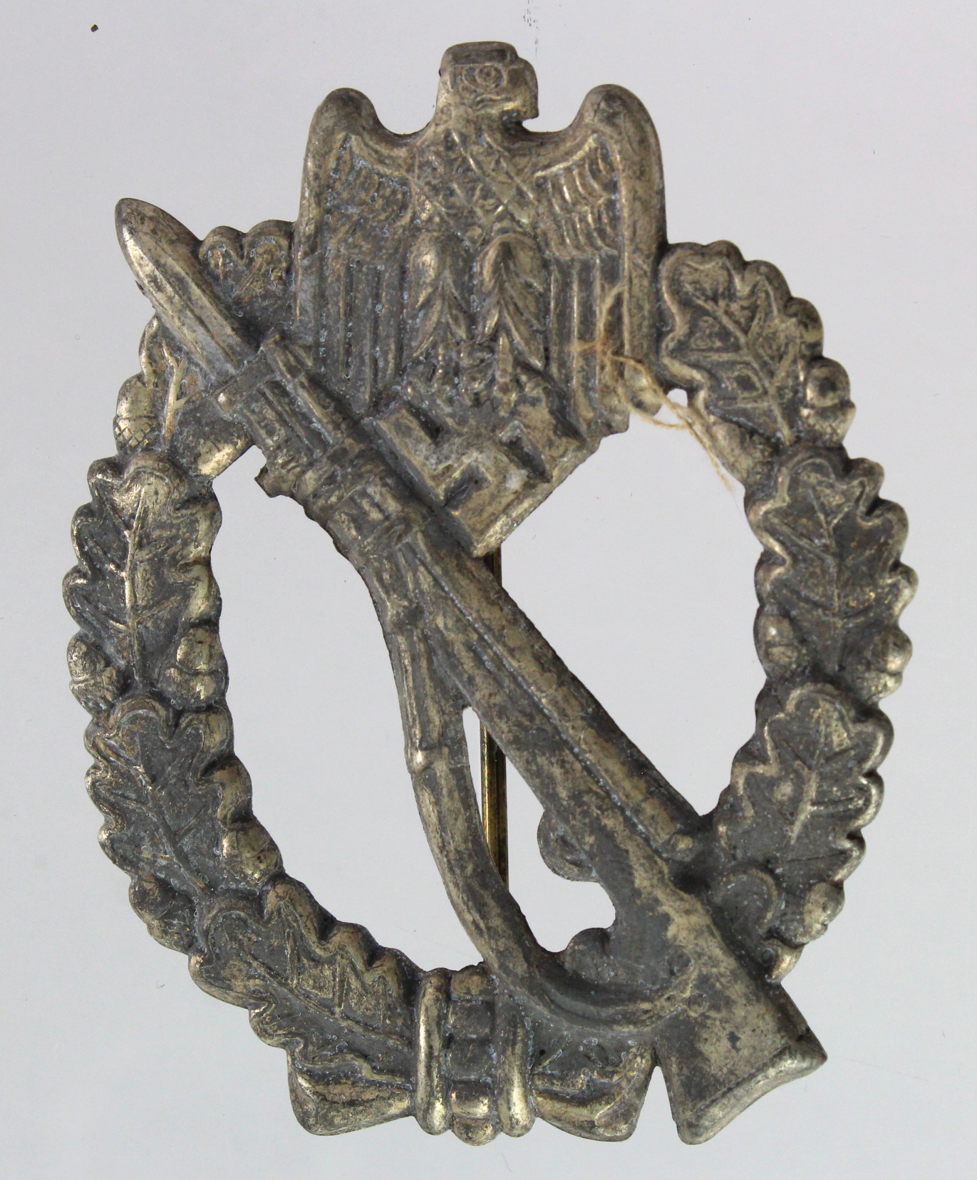 German Infantry Assault badge a pressed lightweight combat wear example