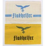 German Luftwaffe Flakhelpers armbands 2x types