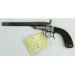 English Saloon Pistol c1885-90, barrel signed "J Beattie 205 Regent Street London", forward