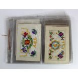 Embroidered Silk postcards inc Military, Patriotic, Date, Souvenir, etc. (16)