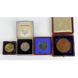 British Commemorative Medals (4): Queen Victoria Diamond Jubilee 1897 large bronze GVF cased; George