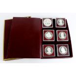 Cayman Islands The 1977 Silver Queens Collection. The six coin set comprising 50 Dollars 1977 Silver