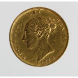 Half Sovereign 1873 dn306, VF, scratches, edge scuff.