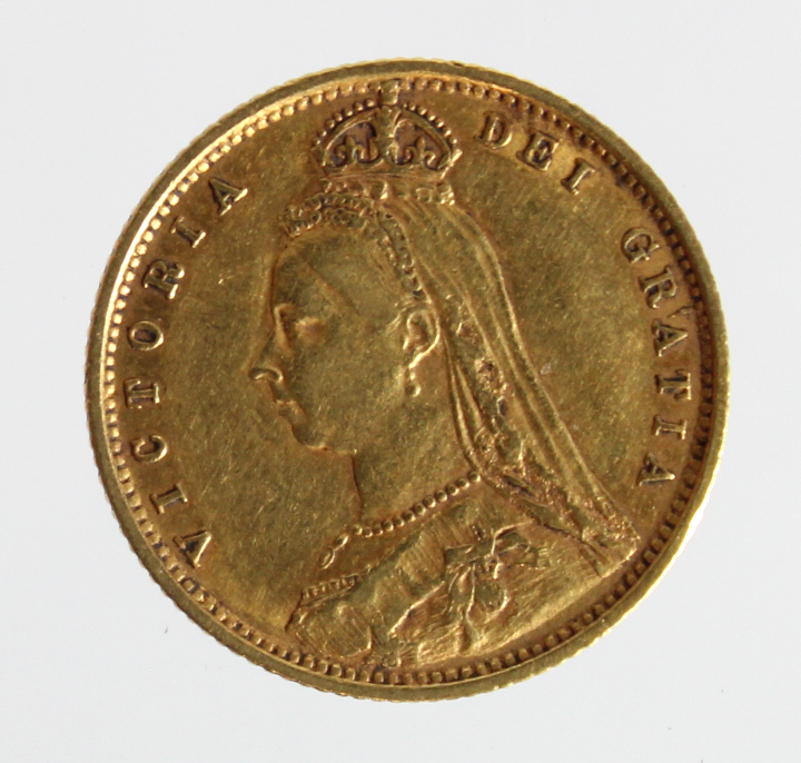 Half Sovereign 1892 Jubilee, lower shield, S.3869D, VF