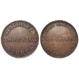 Australian Token: J.W. Buxton Penny, Brisbane, KM# Tn30, VF, scratches, knocks. Rare.