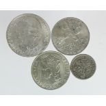 Czechoslovakia (4) Coins/Medals 1933-1980s including silver.