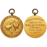British Agricultural Medal, hallmarked 9ct gold, 32mm, 13.90g: Lancashire Federation of Utility