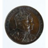 British Commemorative Medal, bronze d.51mm: Edward VII Visit to Cardiff 1907, GVF