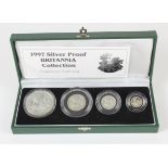 Britannia Silver Four coin set 1997. Proof aFDC. Boxed as issued