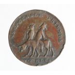 British Commemorative Medalet, bronze d.25mm: (Napoleon) To Elba / We Conquer to Set Free 1814, aVF