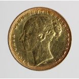 Sovereign 1874M, St George, Melbourne Mint, Australia, S.3857, cleaned and scratched VF