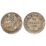 Belgium silver 1/2 Franc 1835, KM# 6, VF