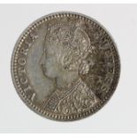India silver 1/4 Rupee 1897B, GVF-nEF