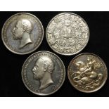 British Academic Medals (4) silver (three unmarked, one marked 'silver') 45 to 51mm, 271.33g