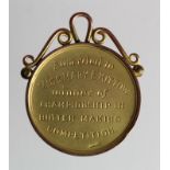British Agricultural Medal, hallmarked 9ct gold, 33mm, 15.91g: Devon County Agricultural Association
