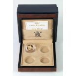 One Pound 2004 "Bridges" gold proof. FDC with certificate in the four coin box set (missing the