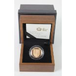 One Pound 2009 gold proof. aFDC boxed as issued