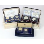 Collection of various World Proof / silver sets, mainly from the 1970s Countries include Seychelles,