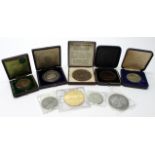 British Commemorative Medals (9) mostly nautical themes 19th-20thC such as a Union Castle Line issue